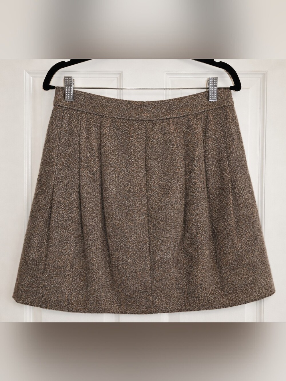 Vintage GAP Y2K 100% Wool Pleated Tweed Mini Skirt —Juniors Size 1